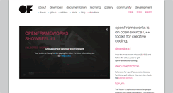 Desktop Screenshot of openframeworks.cc